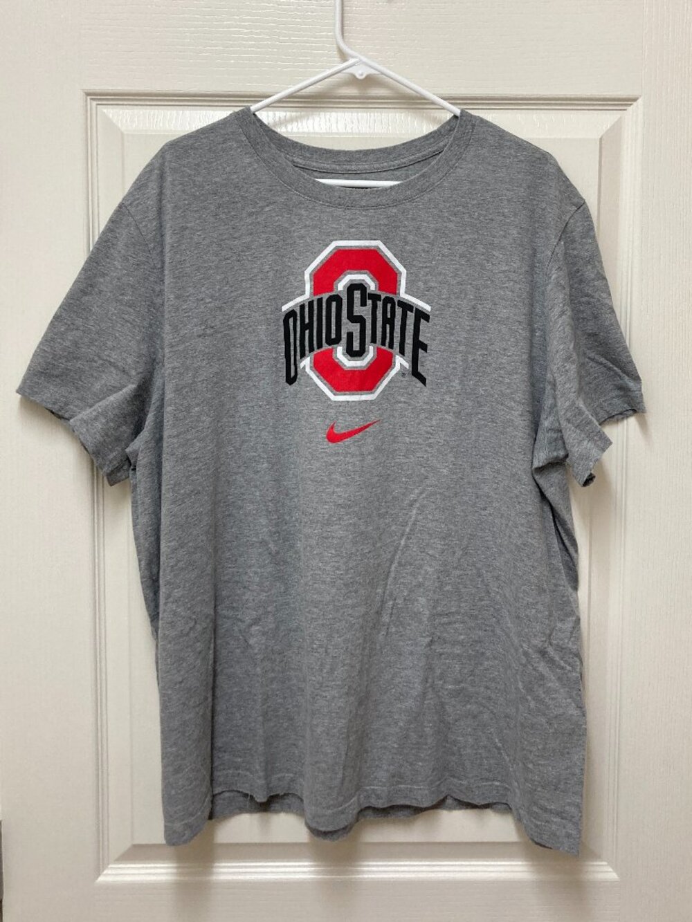 Nike Mens Official Ohio State Buckeyes Short Sleeve XXL T-Shirt Gray Block O